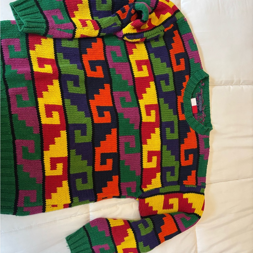Colorful Geometric Pattern Sweater - Picture 2 of 4